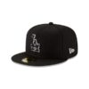 Los Angeles Dodgers Black Outline 59FIFTY Fitted