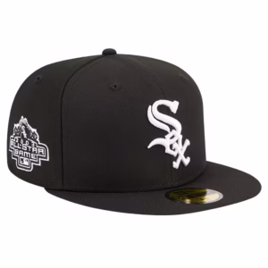 Chicago White Sox New Era Black Logo 59FIFTY Fitted Hat